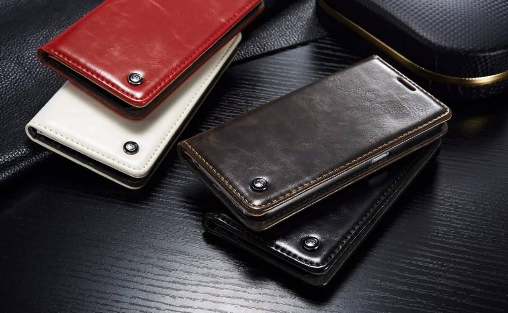 Оригинальный Роскошный кожаный чехол бумажник CaseMe для Samsung Galaxy S6 G9200 Edge G9250 S7 G9300