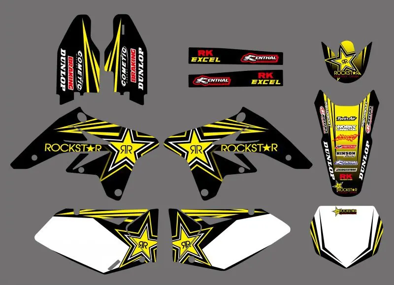 H2CNC графика и фоновая наклейка наклейки Наборы для Suzuki RMZ250 RM-Z250 2007 2008 2009 RMZ RM-Z 250