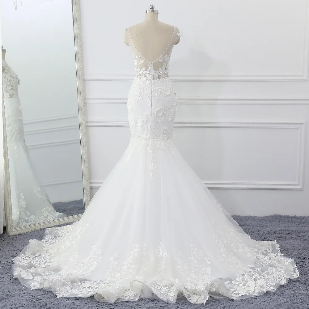 Любовник Поцелуй Vestido de Noiva Русалка свадебное платье 2021 3D Летние пляжные туфли с