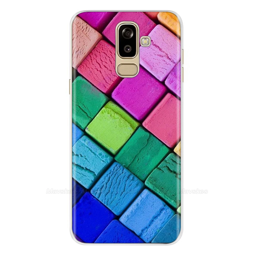 Для чехол для samsung Galaxy J8 чехол j800f j810f sm-j810f крышка цветами окрашены защитный чехол для телефона для samsung J8 чехол - Цвет: 28