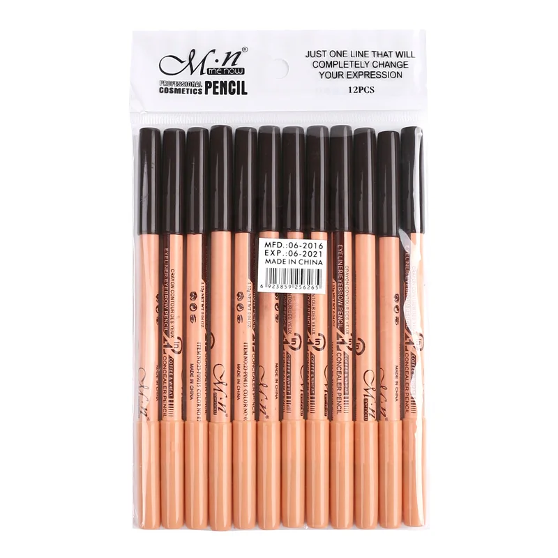 Menow Brand 12PCS Concealer+eyebrow Pencil 2 in 1 Makeup Two-head Pencils Professional Concealers Face Powder P09015