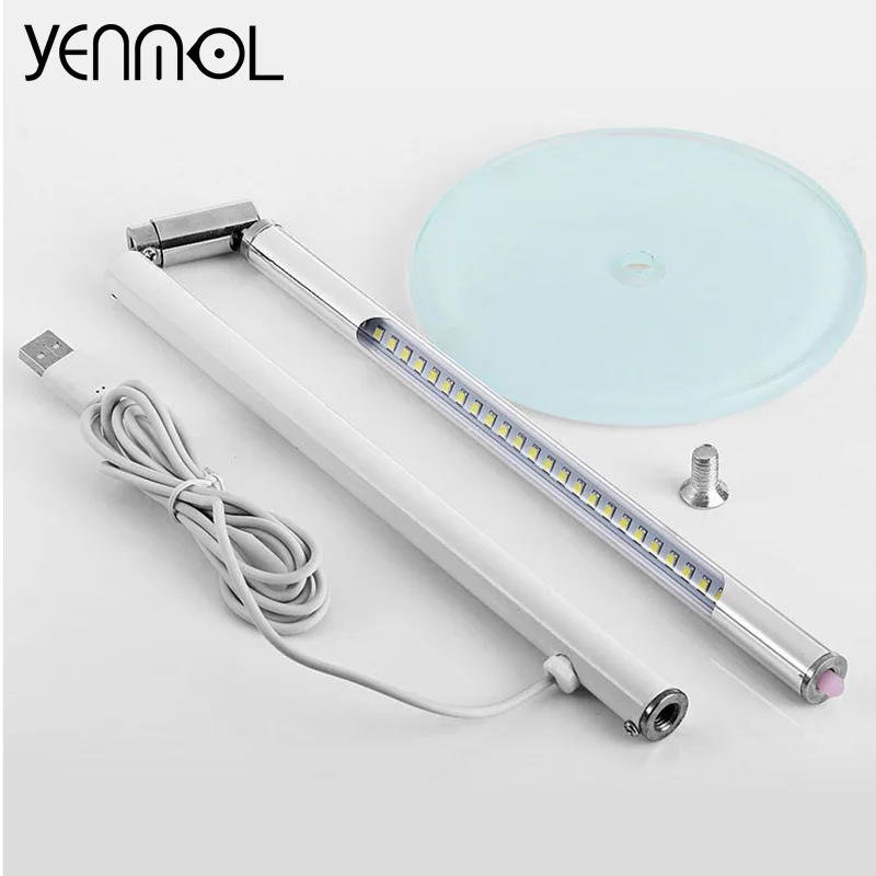 Yenmol новый современный Светодиодные настольные лампы творческий металл складной