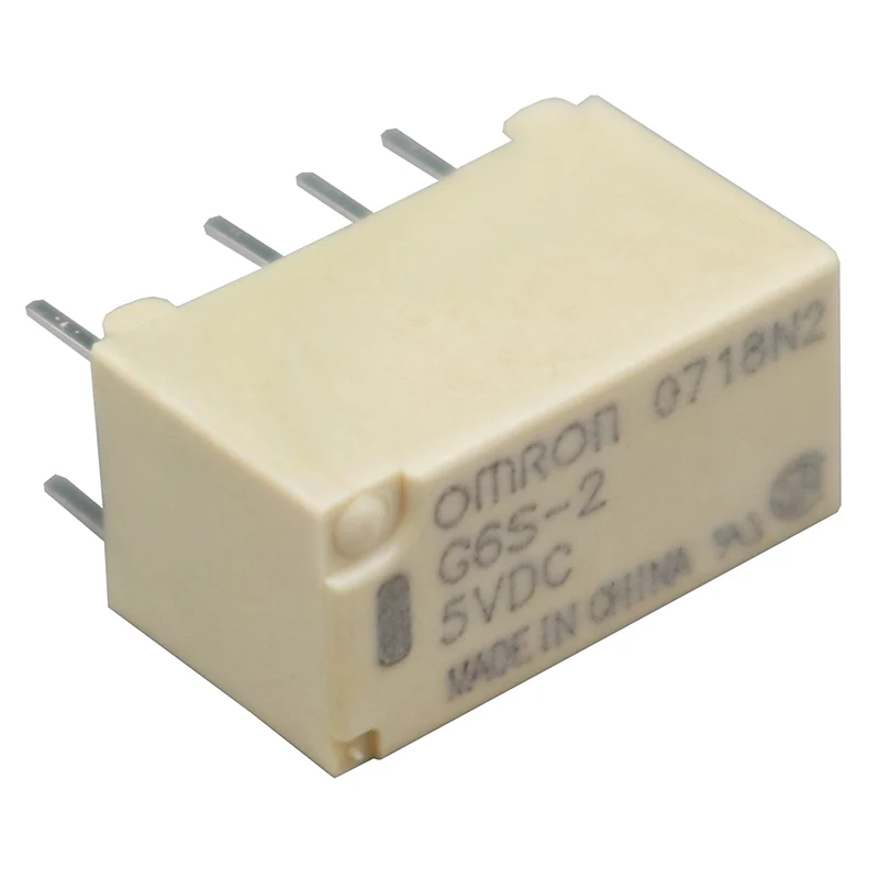 DC5V 5 шт. Omron G6S-2 реле постоянного тока 5 В, 12 В, 24 В постоянного тока, DPDT 8Pin DIP цепи 2pole реле 2A сигнала нагрузки односторонняя устойчивый - Габаритные размеры: DC5V
