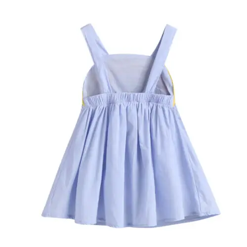 2019 Brand New Infant Kids Baby Girls Summer Dress Cute Striped Rainbow Sleeveless Princess Party Dresses Sundress Clothes | Детская