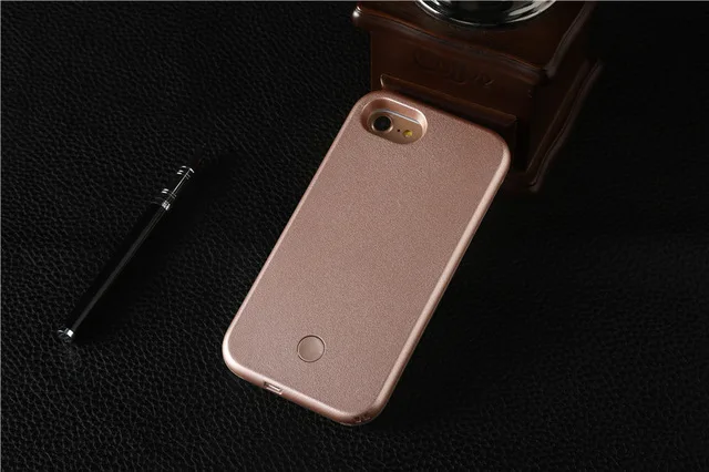 Rose Gold Светодиодный чехол-вспышка для iPhone X XS MAX XR 8 7 селфи светильник 11 Pro 6 6s Plus 5 5S - Цвет: Rose Gold