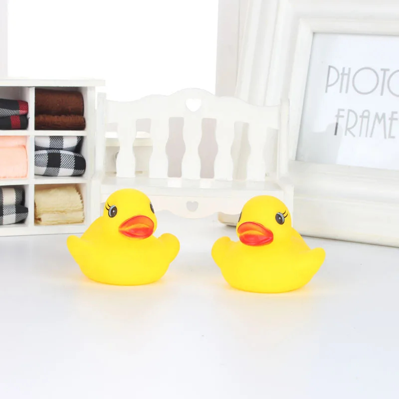 

Hot 1/6/12pcs/set Rubber Duck Duckie Baby Shower Water toys for Baby Kids Children Birthday Favors Gift Toy