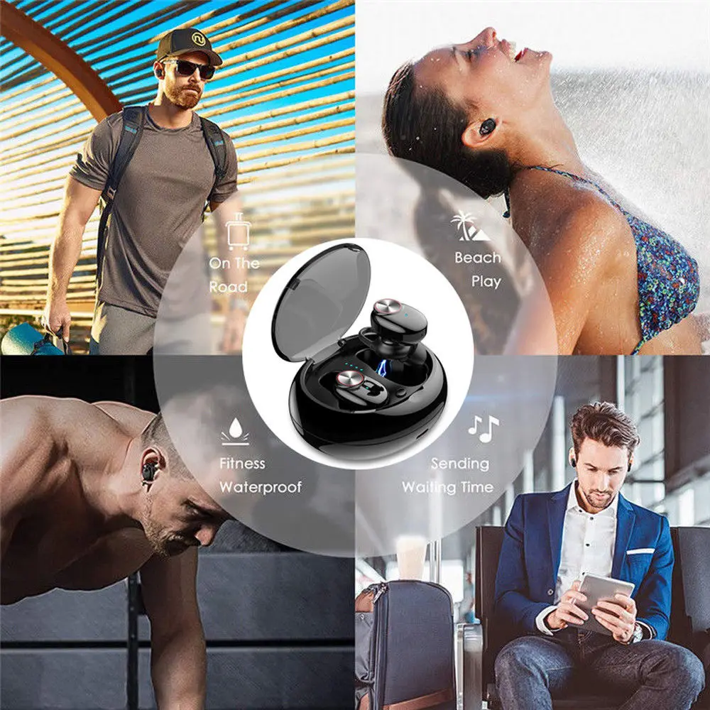 TWS Беспроводные Bluetooth 5 0 наушники IPX7 водонепроницаемые спортивные вкладыши для
