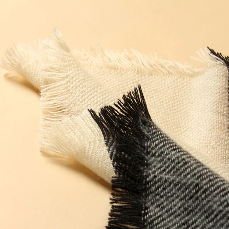 Брендовое кашемировое дизайнерское одеяло шарф в клетку Женская модная теплая