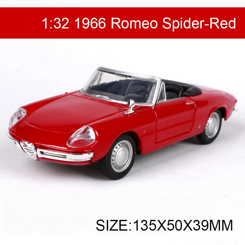 Модель автомобиля Bburago 1:32 1966 Классические машинки-Ромео родстер купе