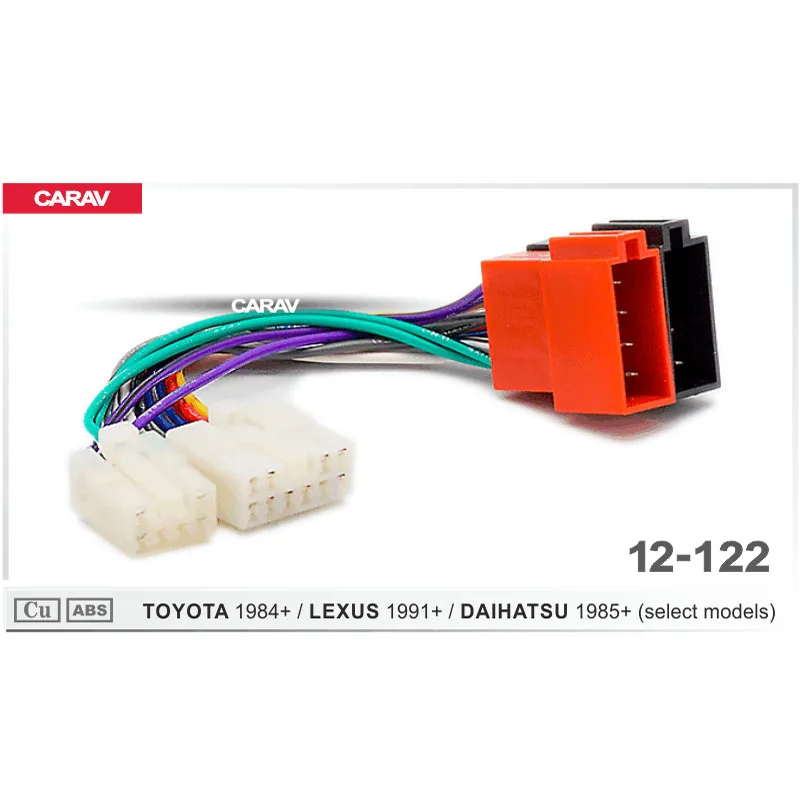 Радиоадаптер CARAV 12 122 ISO для TOYOTA LEXUS DAIHATSU жгут проводов соединитель штекер кабеля