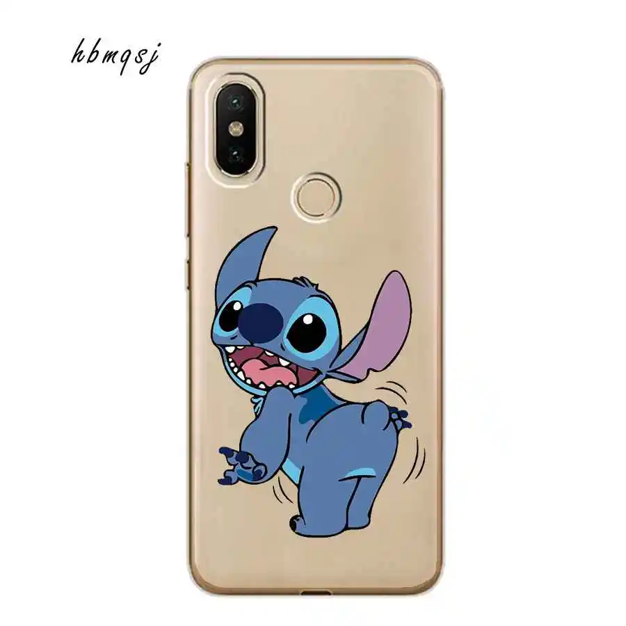 Милый для Xiaomi redmi 4x5 plus 6a 6 pro note Чехол Силиконовый мягкий мультфильм Стич a2 lite чехол