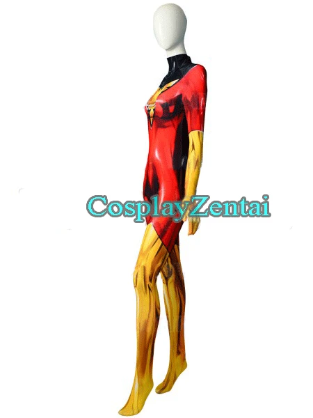 Новинка 2018 костюм темного Феникса для косплея комбинезон Zentai из 3D спандекса