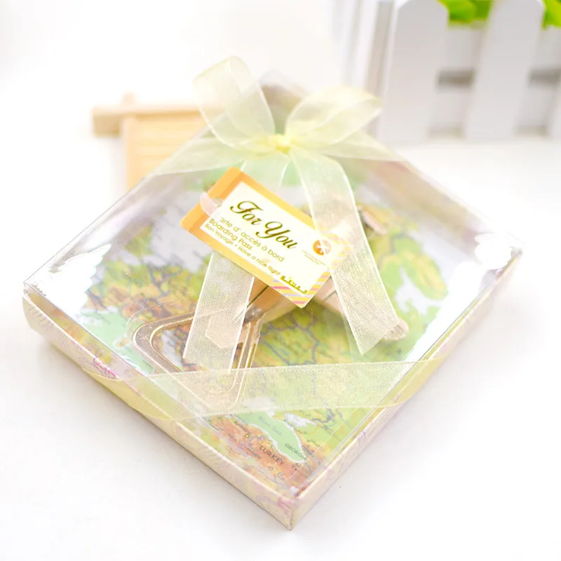 

Portable Premium Zinc alloy Bar supplies Airplane Wine Beer Bottle Opener Wedding Gift Box Decor