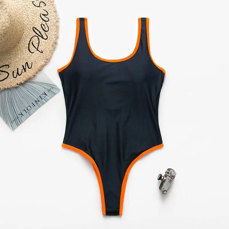 Misswim спортивные купальники для женщин с высоким вырезом бикини 2019 сплошной