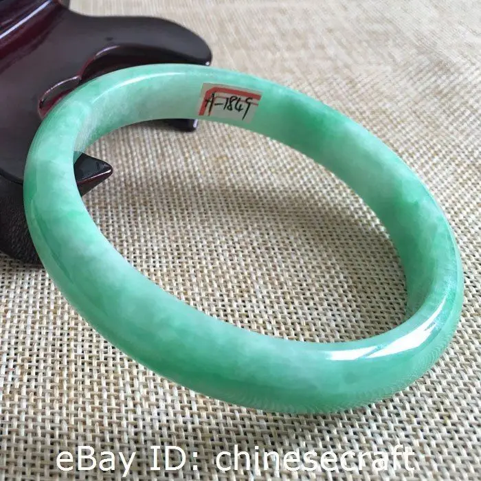 65 мм китайский красивый модный изумрудно зеленый нефритовый Жадеит браслет