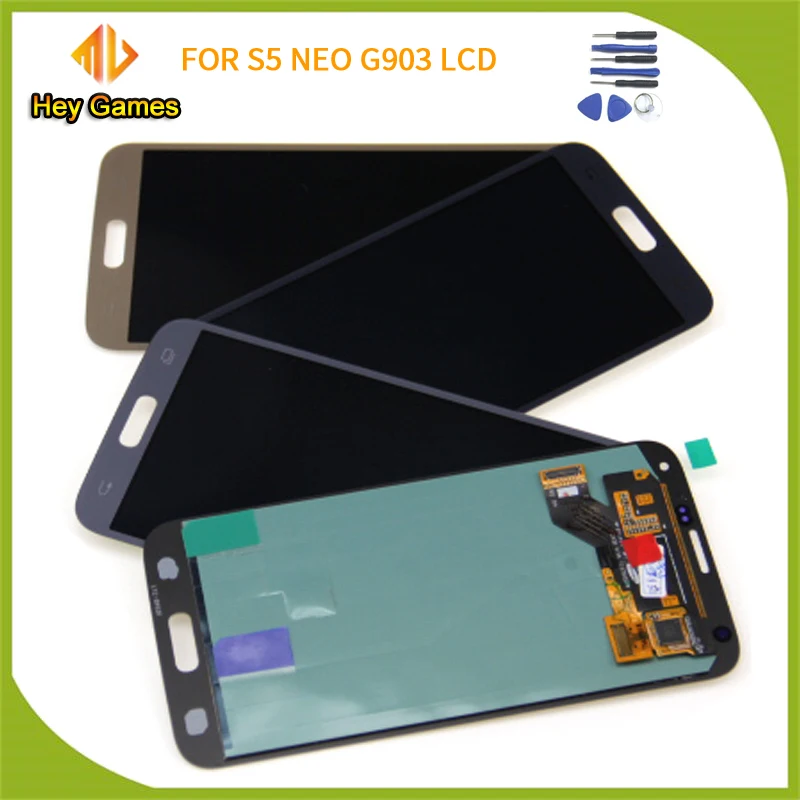 Супер ЖК дисплей s для Samsung Galaxy S5 Neo G903 G903F телефон сенсорный экран дигитайзер