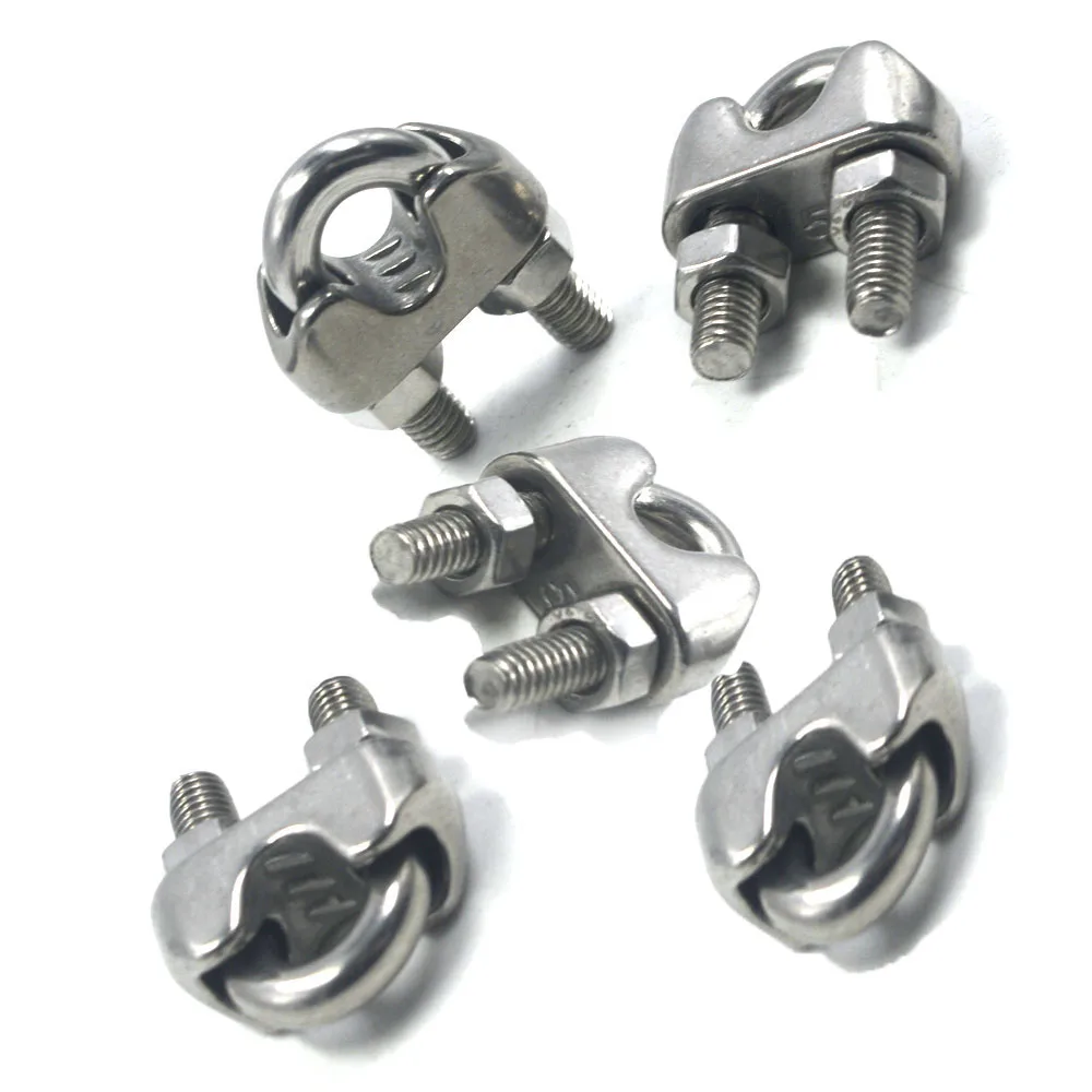 10 шт. зажим для троса из нержавеющей стали 304 толщина 2 24 мм|wire rope clamps|clamp cliprope clamps |