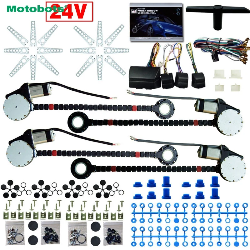MOTOBOTS DC24V автомобиль/грузовик универсальный 4 двери Electronice мощность окна наборы с 8 шт./компл. Swithces& Жгут# CA4498