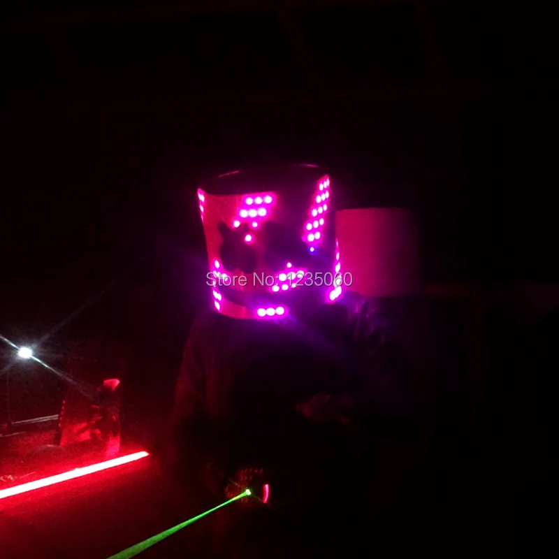WYY шлем диджея бальных танцев RGB светильник костюмы бар сцена шоу носит робот