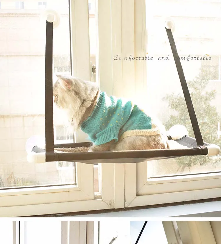 Съемные милые подвесные кровати для домашних животных, выдерживающие вес до 10 кг, солнечное место для кошек, оконный крепеж, гамак, комфортабельная кровать, оптовая продажа.