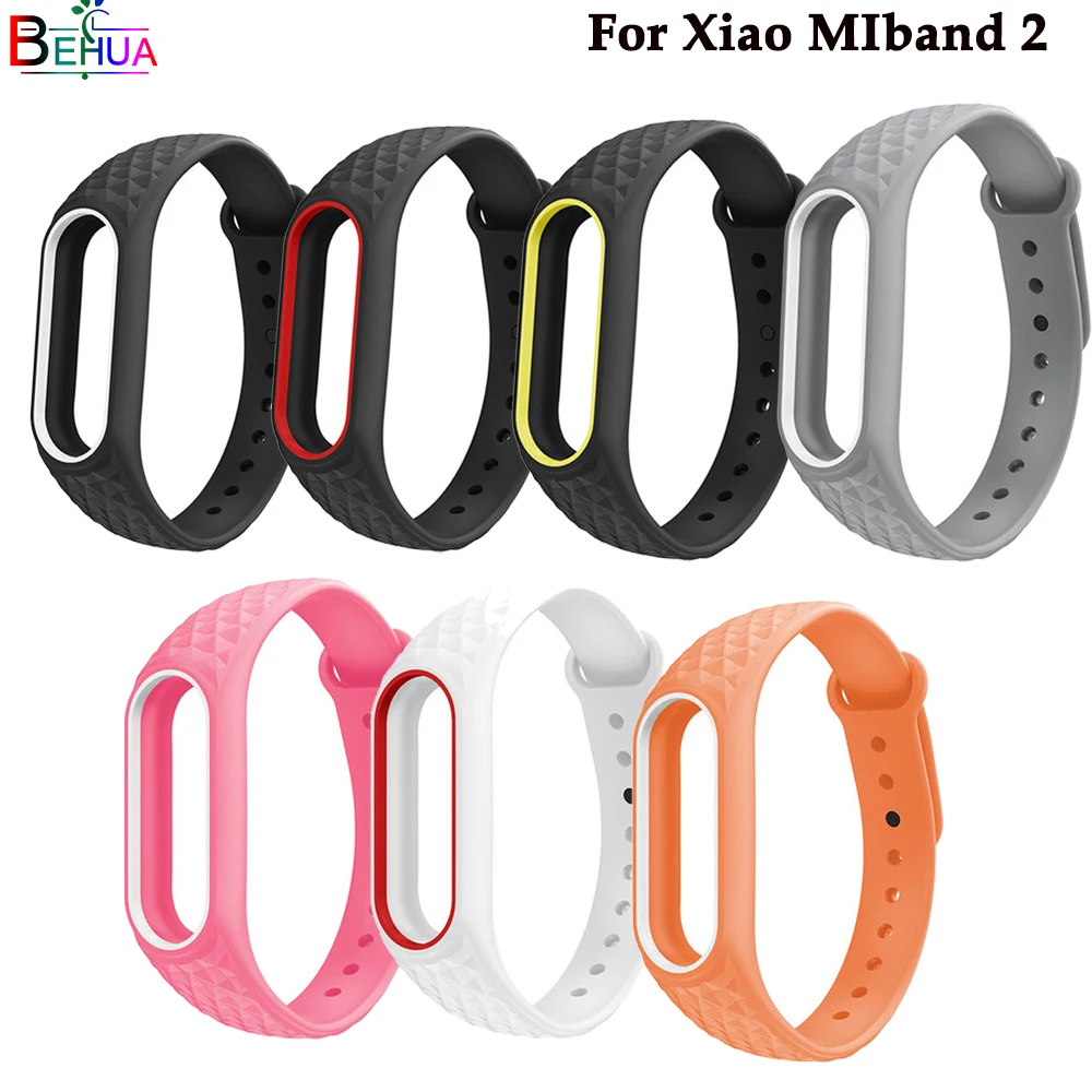 Спортивный ремешок для Xiaomi MiBand 2 сменный Силиконовый браслет с шагомером