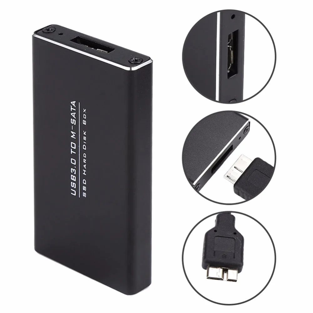 Корпус USB 3 0 для mSATA SSD корпус жесткий диск адаптер чехол внешний хранения