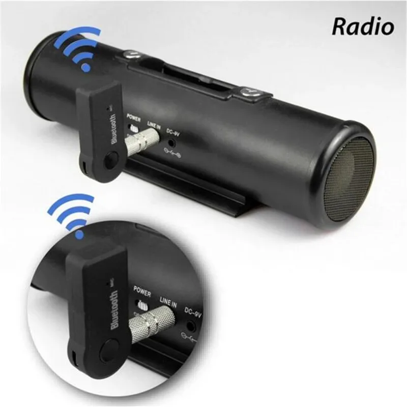 Handfree Автомобильный Bluetooth Music Receiver Универсальный 3,5 мм Car Kit Беспроводной громкой связи Динамик Наушники Адаптер для телефона MP3