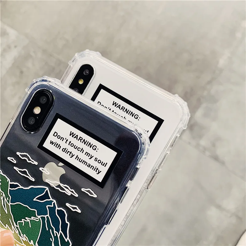 POBLU уникальные дорожные чехлы для iphone XR XS 6s 7 8 Plus Max модный прозрачный мягкий чехол