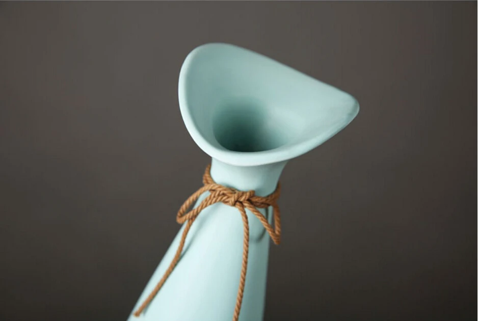 Modern Living Room New Year Decor Craft Dry Flower Water Plant Vase Ceramic Desktop Vases For Decoration Figurines | Дом и сад