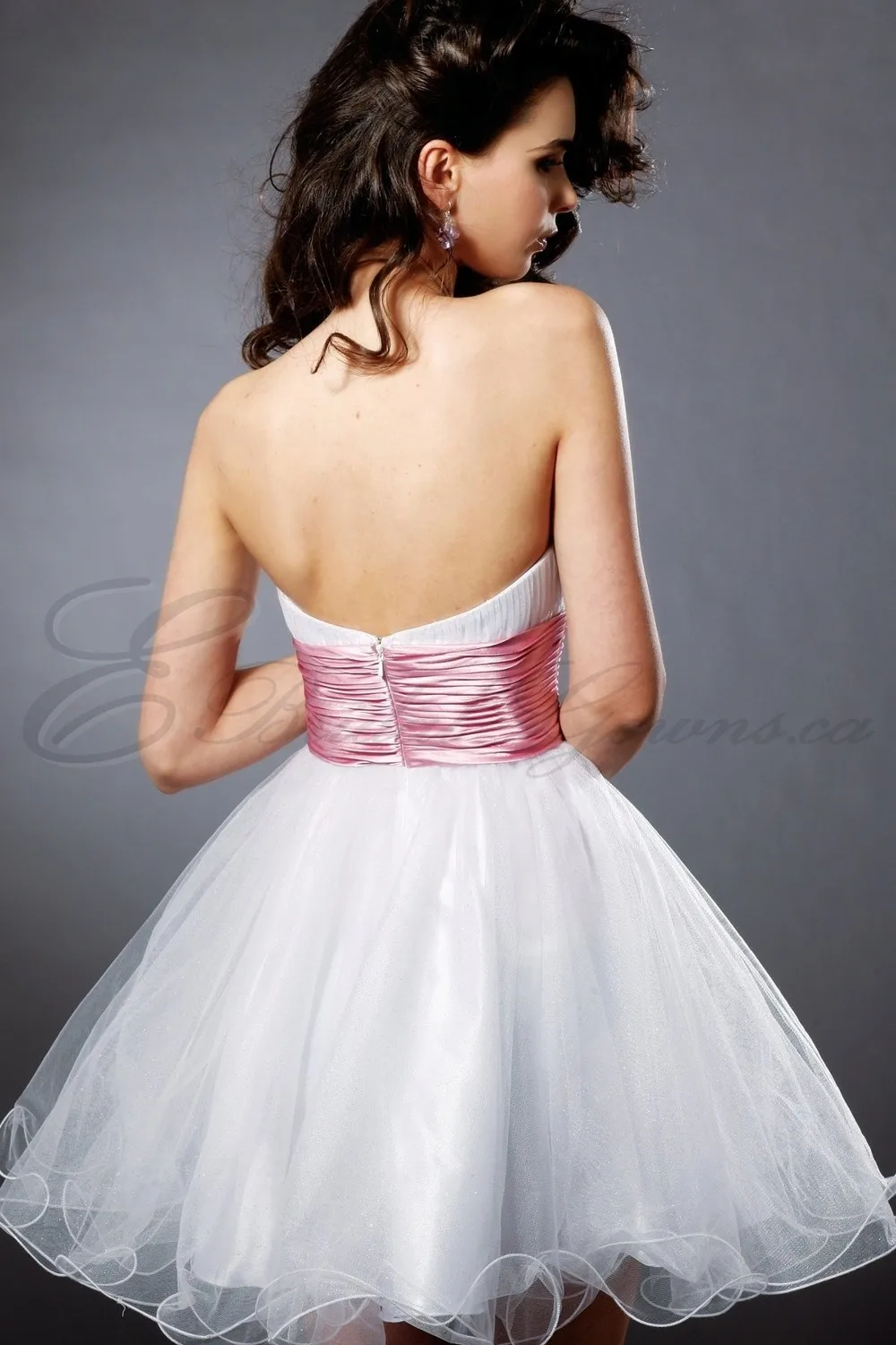 Tulle Delicately Pleated Softly Curved Neckline Short Prom Cheap Dress 3570-4410 | Свадьбы и торжества