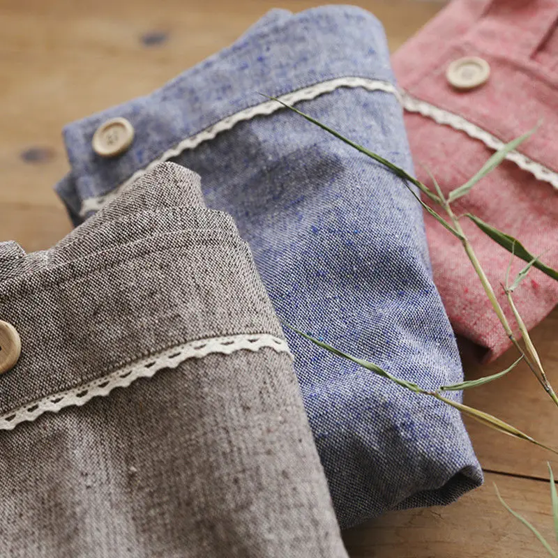 Длинный фартук из хлопка и льна бариста кафе официантки бара пекарни униформа