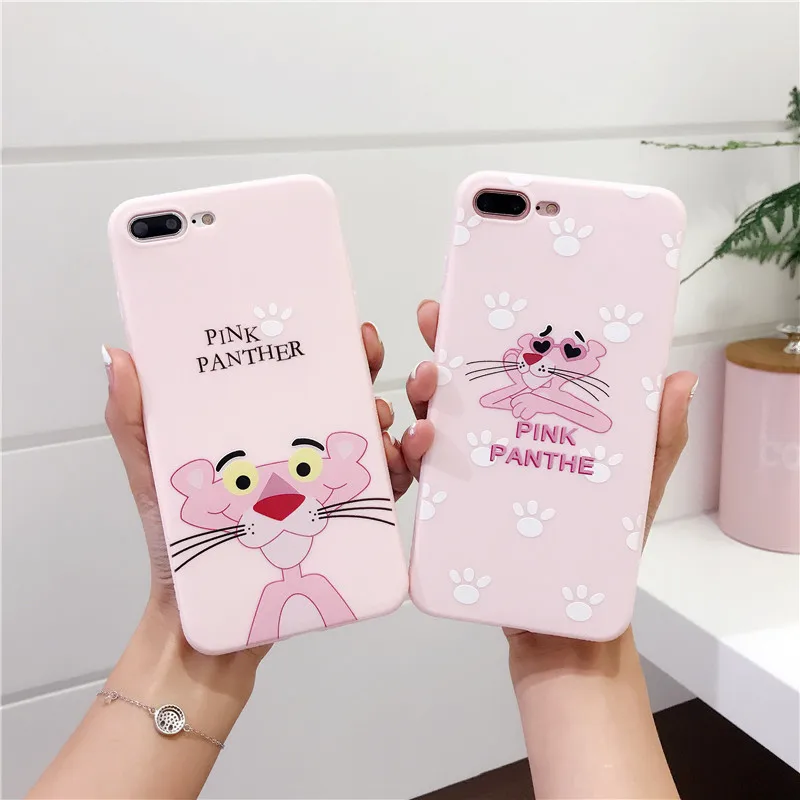 Чехол для Apple iPhone 7 6 s 8 плюс X Новый непослушные розовый леопард Мобильный корпус