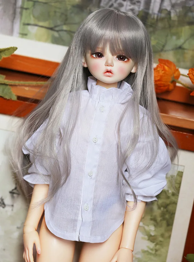 Платье для куклы BJD 4 точки гигантский ребенок вертикальный узор кружевная