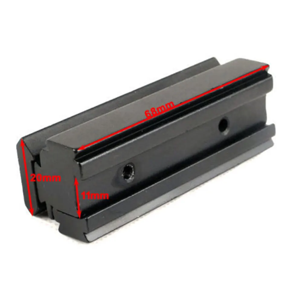 Picatinny Rail Conversion Adapter Converter Riser Base 11mm Dovetail to 20mm Scope Accxessories | Спорт и развлечения
