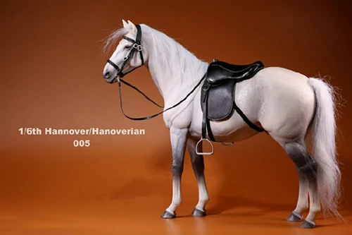 1/6 весы белый Hanoverian реалистичные Животные модели Hannover с изображением лошади