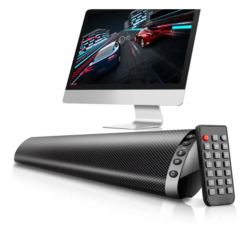 Bluetooth 5.0 Fm Soundbar Wireless Speaker 20W Home Theater Column Surround Sound System Stereo Wall-Mounted | Электроника