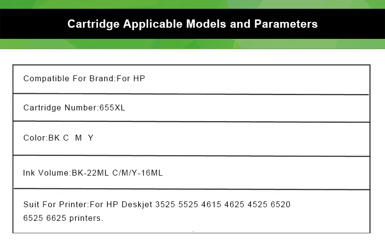 INKARENA 655 переработанного чернильного картриджа для hp 655 XL 655XL для hp с чернилами hp Deskjet 3525 5525 4615 4625 4525 6520 6525 6625 принтер