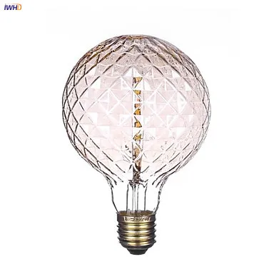 2pcs IWHD Diamond ампулы Эдисон лампы Светильник лампочка E27 40W промышленный Настенный декор лампада подвесной светильник в стиле ретро ST64 T30 Lampara Винтаж лампа Bombillas - Цвет: 2pcs