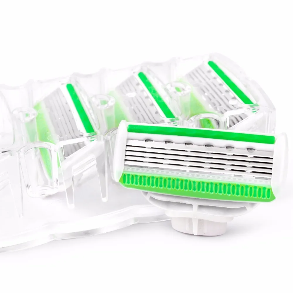 Фото Бритва для женского бикини Beauty Qshave Green, 1 шт., ручка для бритья и 2 шт. лезвия X5, США №4