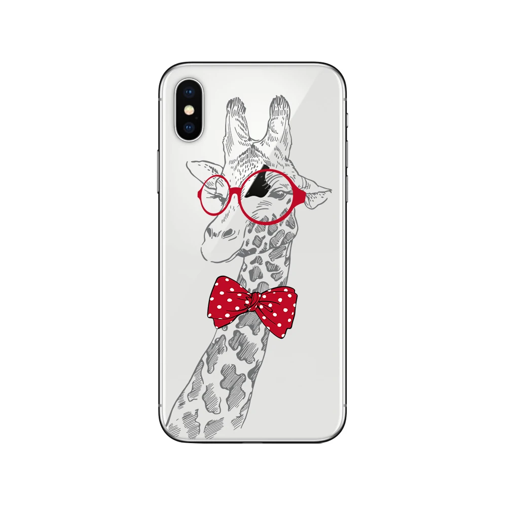 Чехол ciciber для iphone 7, 8, 6, 6S Plus, 5S, SE, X, XR, XS MAX, мягкий силиконовый чехол из ТПУ для iphone 11 Pro, Max, чехол для телефона с изображением животных, жирафа - Цвет: WM00859