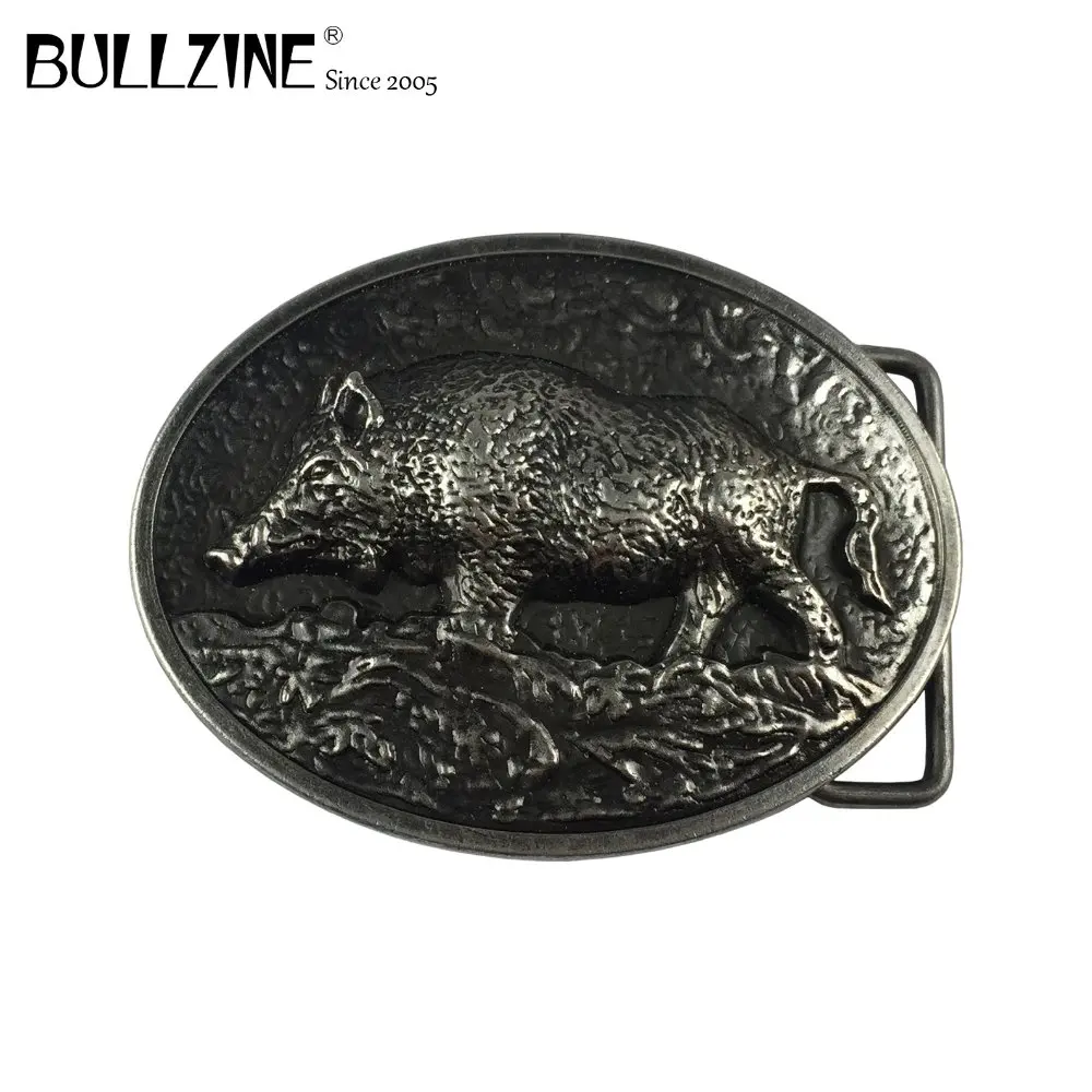 Пряжка для ремня Bullzine в виде дикого кабана ковбойском стиле подарок джинсов с