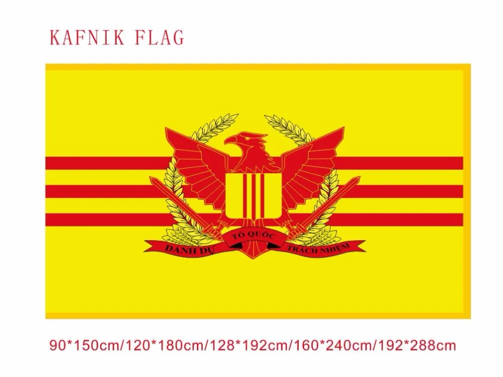 Флаг войск южной вьетнама 150x90 см (3x5 футов) полиэстер двойная строчка высокое