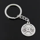 Новая мода мужской 30 мм брелок DIY металлический держатель цепь винтажная штанга диск вес 45 фунтов 20,4 кг 24x28 мм Серебряный цвет кулон подарок