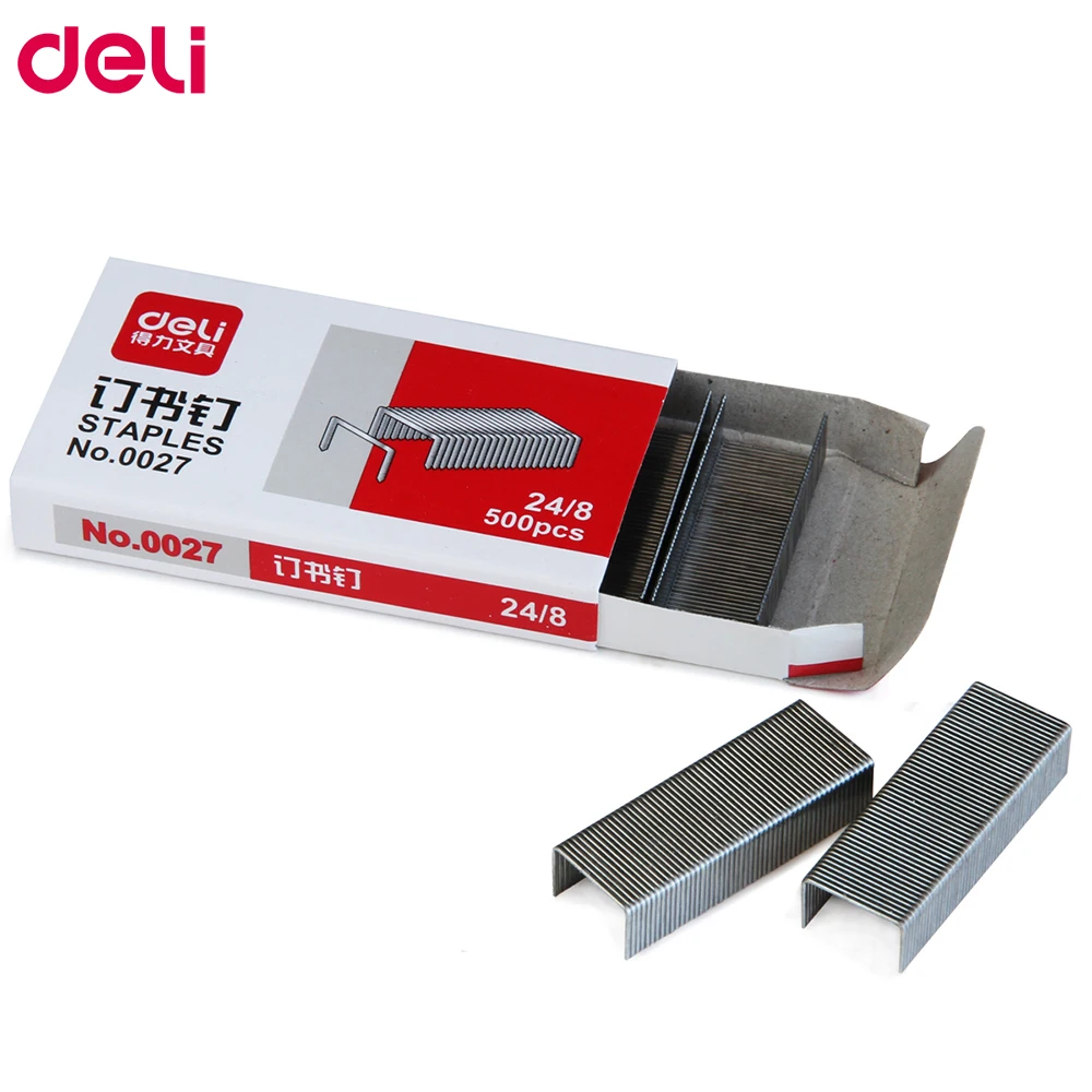 Deli 24/8 500 шт. в коробке скобы для степлера бумага переплет стационарный 2 комплекта