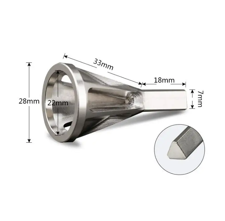 2kinds triangle Six corners Stainless Steel Deburring Tool Durable Remove Burr External Chamfer for Drill Bit metal drill | Инструменты