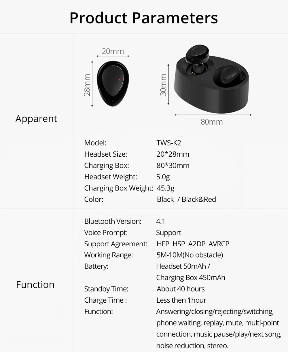 OCAMK, беспроводные Bluetooth наушники, TWS, вставные, двойные, беспроводные наушники с микрофоном, зарядная коробка, наушники, спортивные, вкладыши