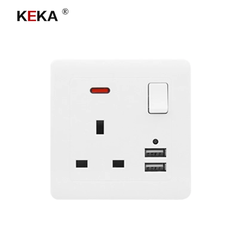 Настенная розетка KEKA с двумя USB портами 5 В 2 1 А|Электрические розетки| |