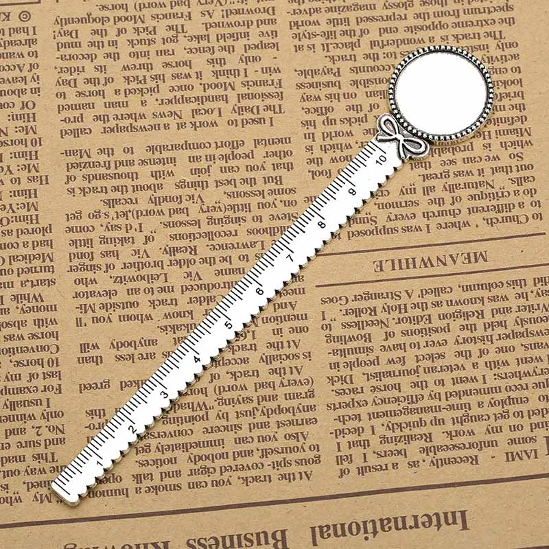 Antique Silver 20mm 5 шт. античный бронзовый серебристый винтажная металлическая Закладка-линейка на основе кабошона Закладка установка подходит 20 мм 18x25 мм кабошон закладки-камеи - Цвет: Antique Silver 20mm