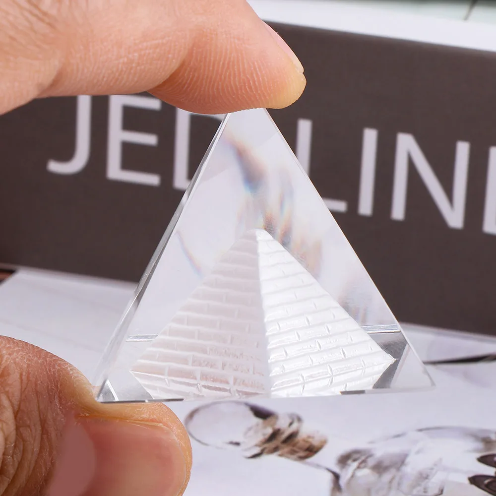3D Хрустальная пирамида из Египта пресс папье 4 см египетское древнее здание