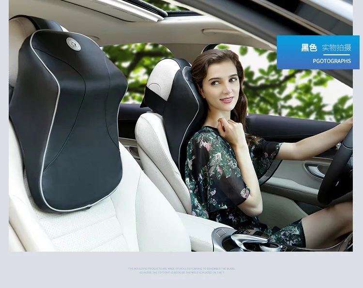 Модная Автомобильная подушка для шеи на сиденье автомобиля интерьерные Аксессуары для девочек подголовник автомобиля памяти хлопок 3D авто подголовник подушка